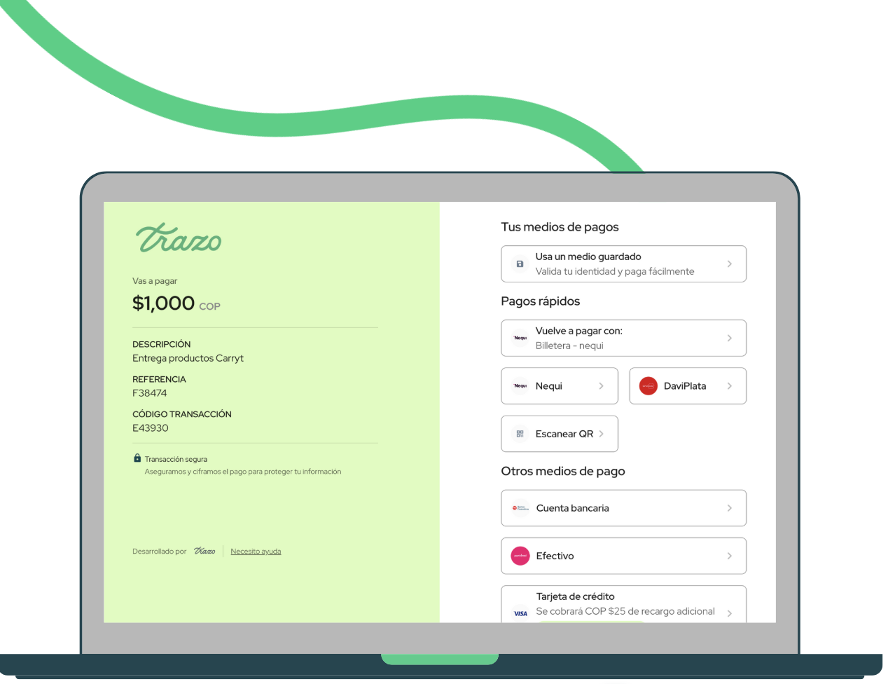 Control de tus cobros desde la compra hasta la entrega. - Estamos presentes en todo tu flujo de pago.